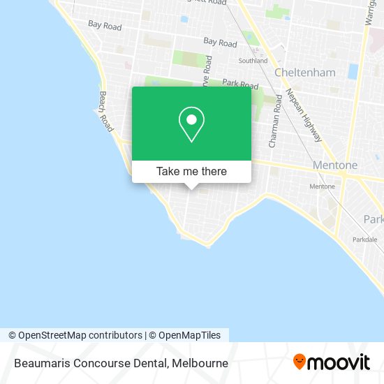 Beaumaris Concourse Dental map