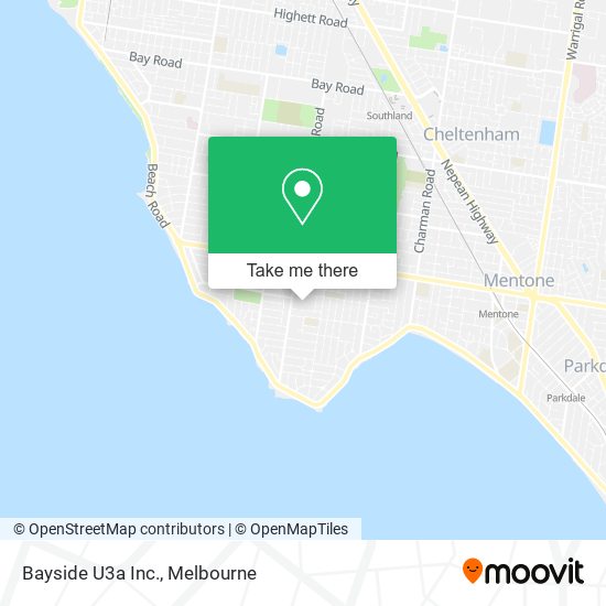 Bayside U3a Inc. map