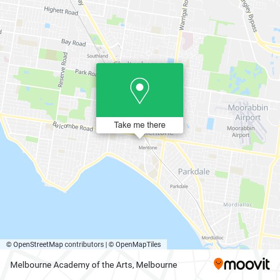 Melbourne Academy of the Arts map