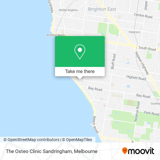 Mapa The Osteo Clinic Sandringham