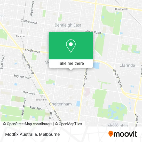 Mapa Modfix Australia
