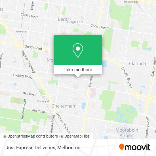 Just Express Deliveries map
