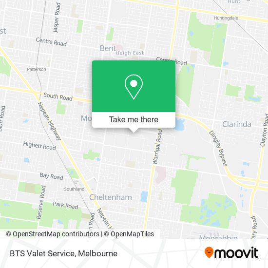 BTS Valet Service map