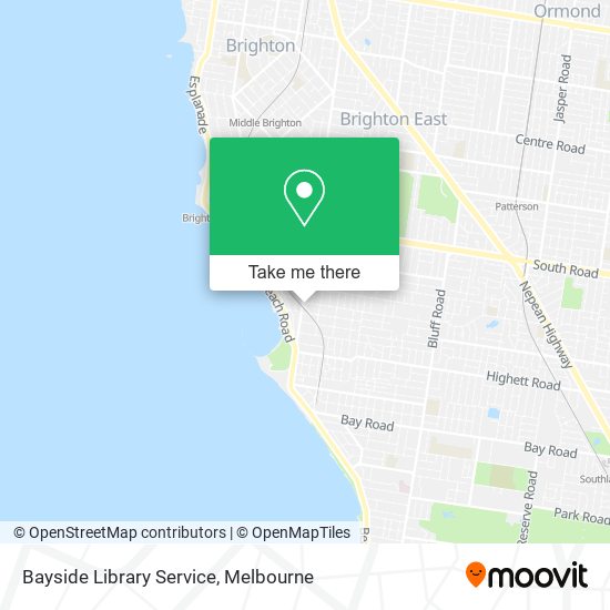 Bayside Library Service map