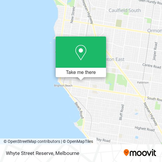 Whyte Street Reserve map