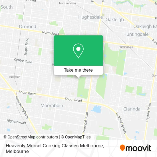 Mapa Heavenly Morsel Cooking Classes Melbourne