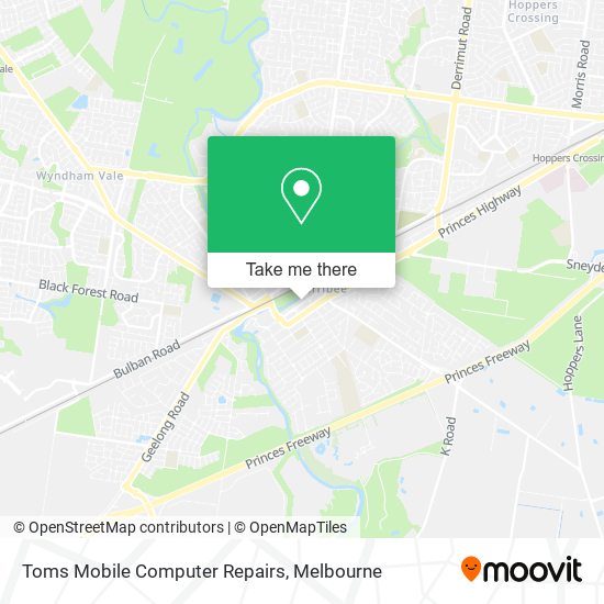 Toms Mobile Computer Repairs map