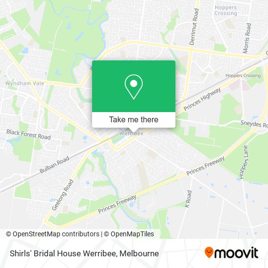 Mapa Shirls' Bridal House Werribee