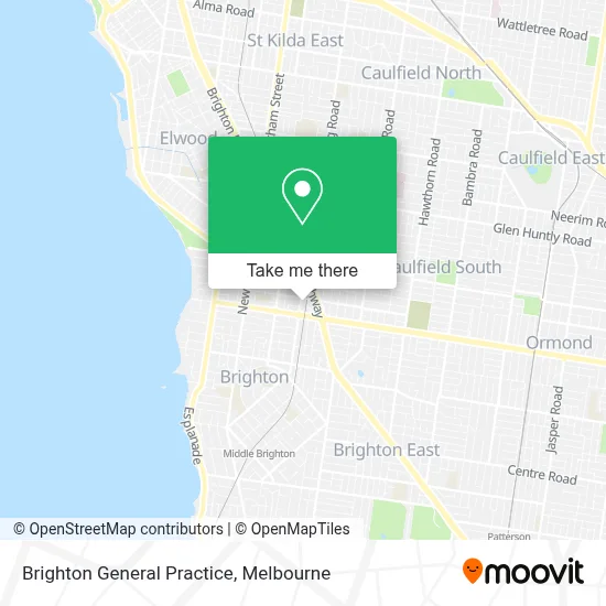 Mapa Brighton General Practice
