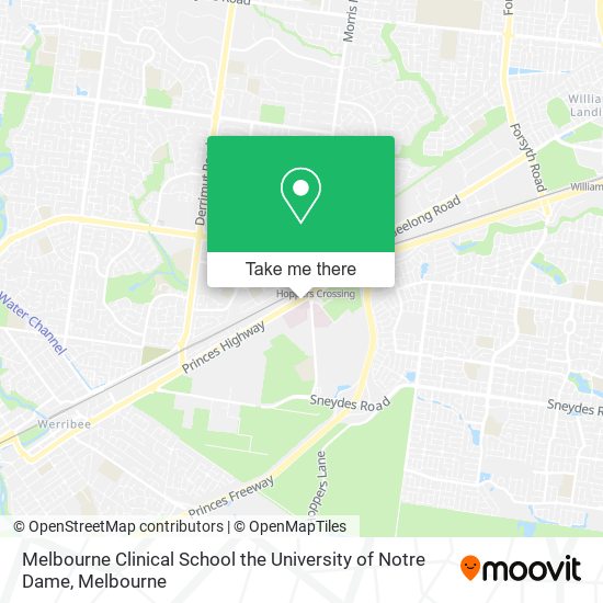 Melbourne Clinical School the University of Notre Dame map