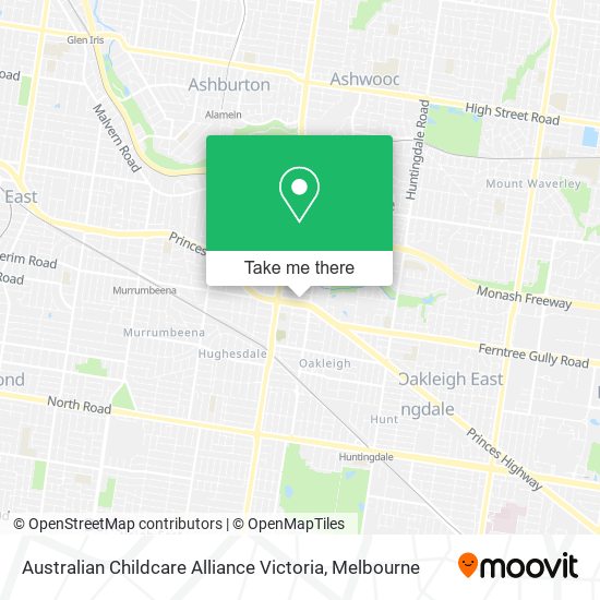 Mapa Australian Childcare Alliance Victoria