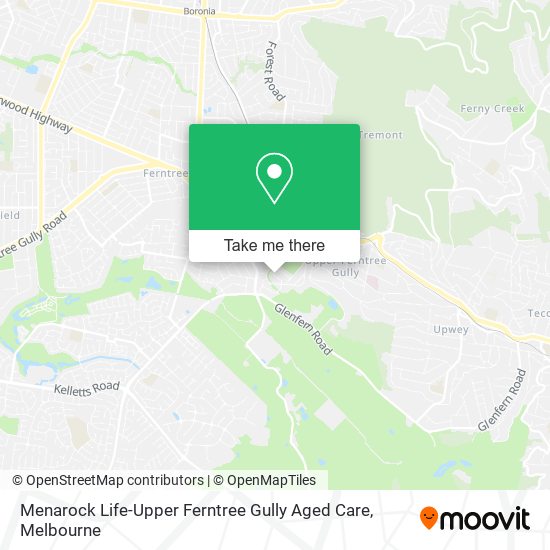 Mapa Menarock Life-Upper Ferntree Gully Aged Care