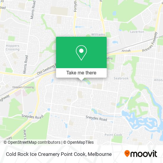 Cold Rock Ice Creamery Point Cook map