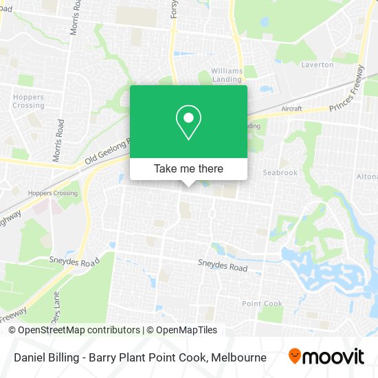 Daniel Billing - Barry Plant Point Cook map