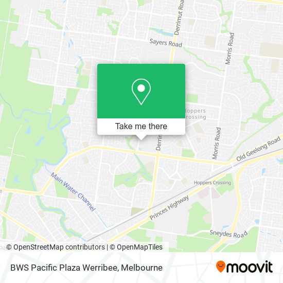 BWS Pacific Plaza Werribee map
