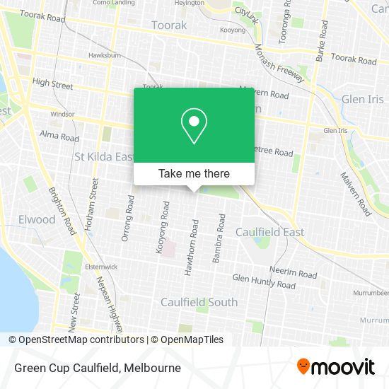 Green Cup Caulfield map