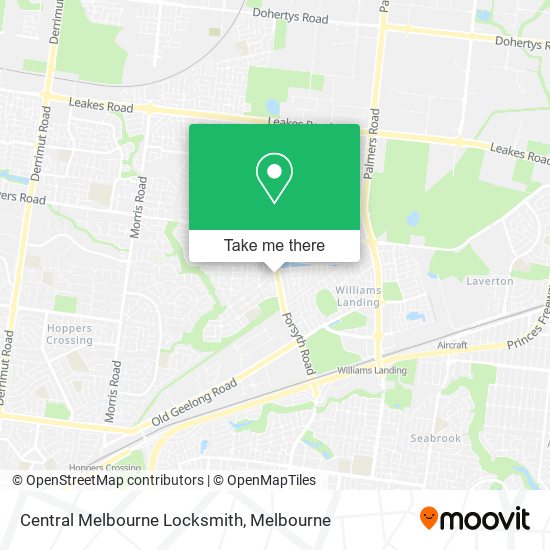 Central Melbourne Locksmith map