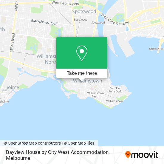 Mapa Bayview House by City West Accommodation