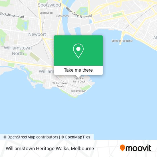 Mapa Williamstown Heritage Walks