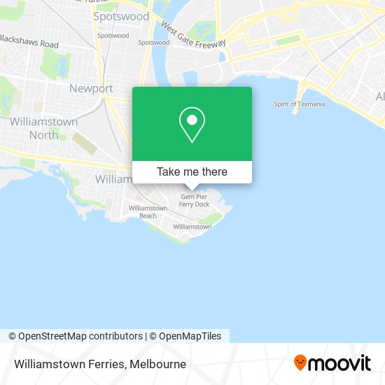 Mapa Williamstown Ferries