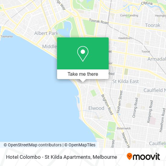 Mapa Hotel Colombo - St Kilda Apartments