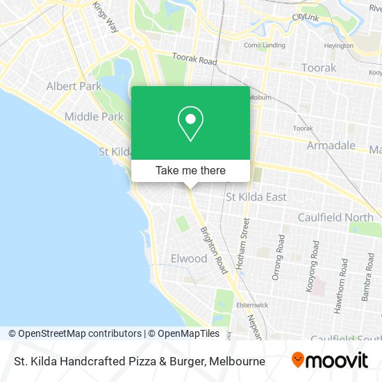 Mapa St. Kilda Handcrafted Pizza & Burger