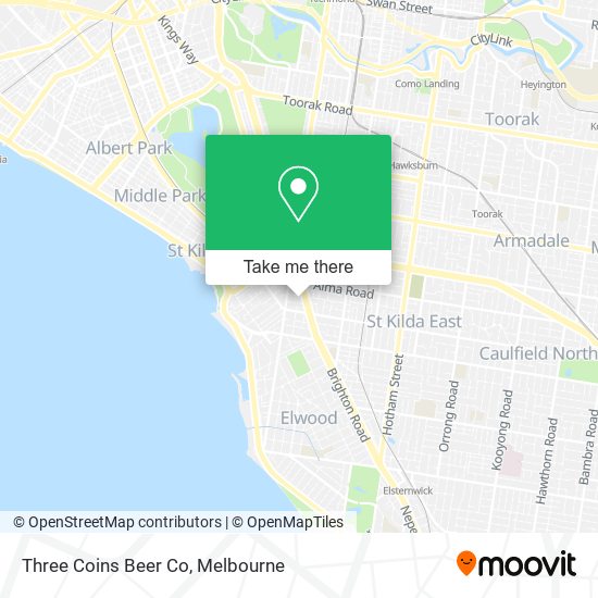 Three Coins Beer Co map