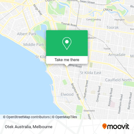 Otek Australia map