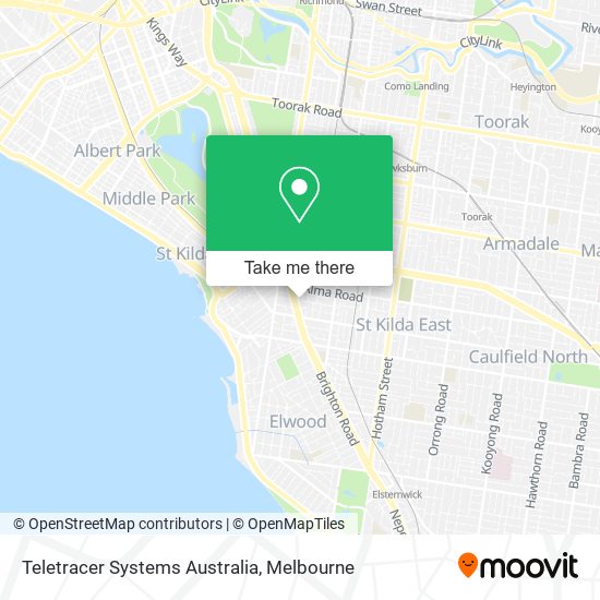 Mapa Teletracer Systems Australia