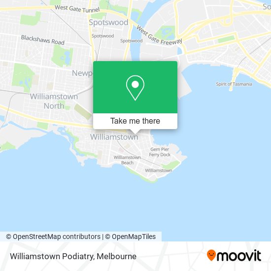 Williamstown Podiatry map