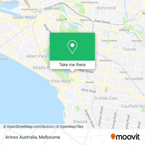 Arinso Australia map