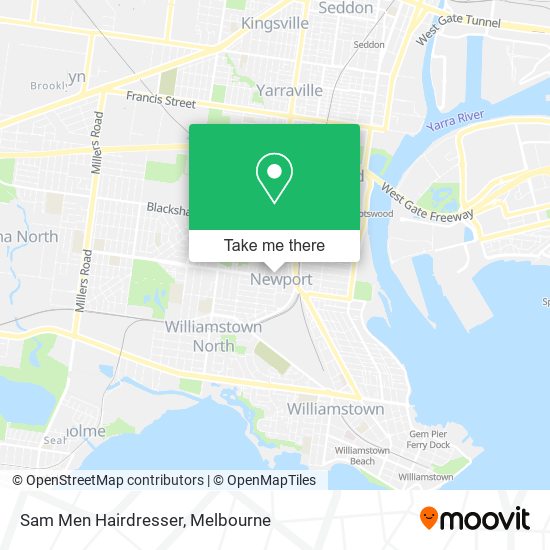 Sam Men Hairdresser map