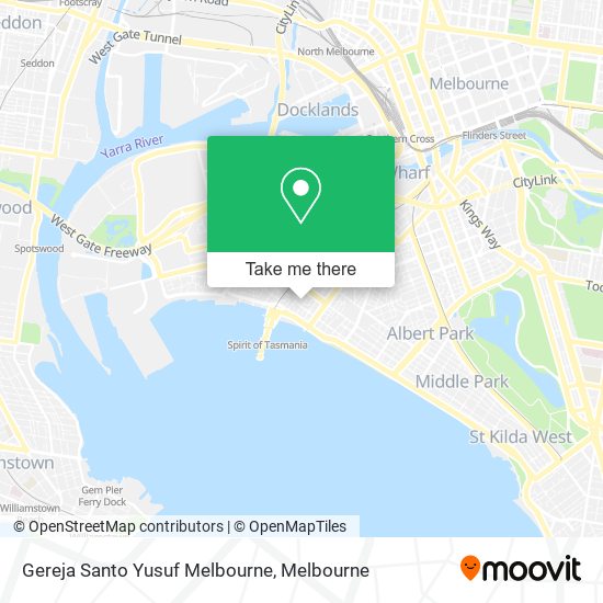 Mapa Gereja Santo Yusuf Melbourne
