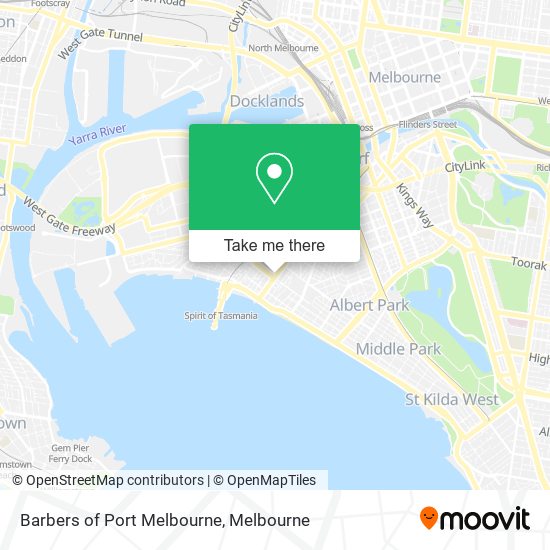 Barbers of Port Melbourne map