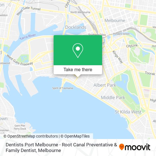Dentists Port Melbourne - Root Canal Preventative & Family Dentist map