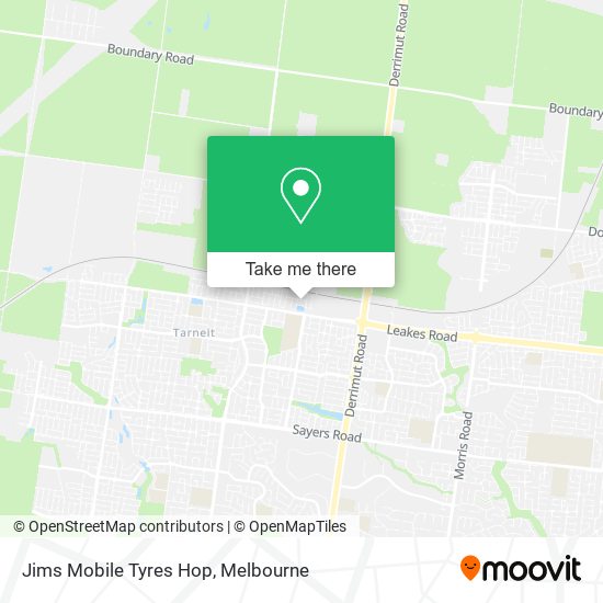 Jims Mobile Tyres Hop map