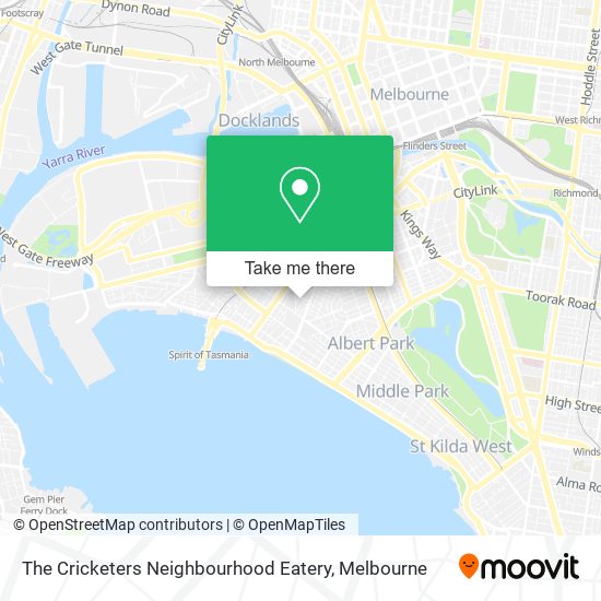 The Cricketers Neighbourhood Eatery map