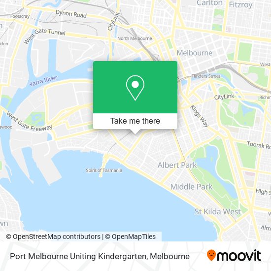 Mapa Port Melbourne Uniting Kindergarten