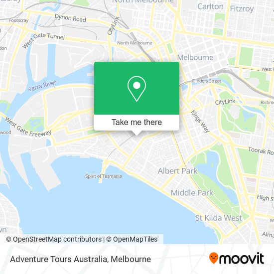 Mapa Adventure Tours Australia