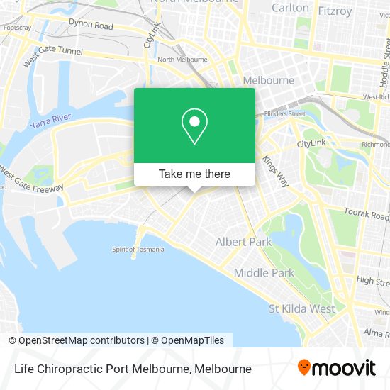 Mapa Life Chiropractic Port Melbourne