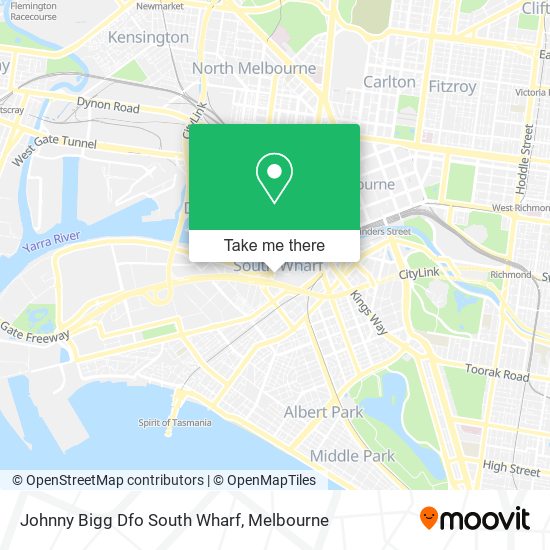 Mapa Johnny Bigg Dfo South Wharf