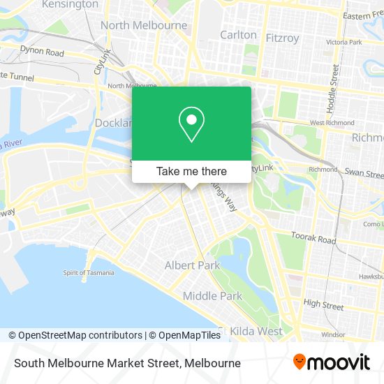 Mapa South Melbourne Market Street