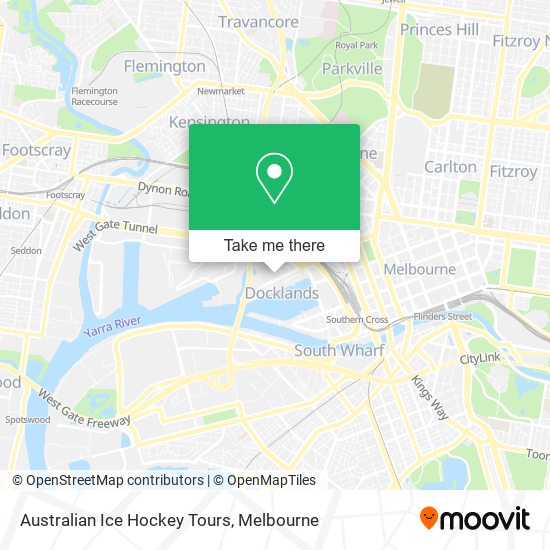 Mapa Australian Ice Hockey Tours