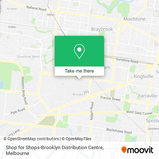 Shop for Shops-Brooklyn Distribution Centre map