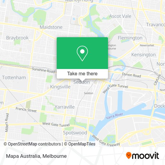 How to get to Mapa Australia in Seddon by train, bus or tram?