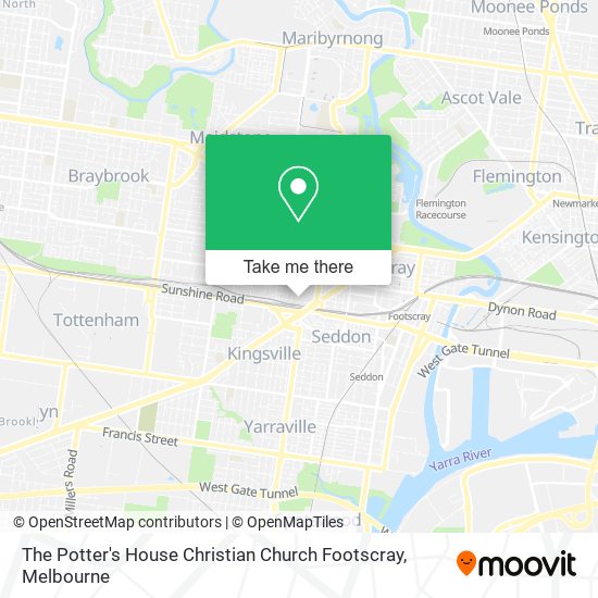 The Potter's House Christian Church Footscray map