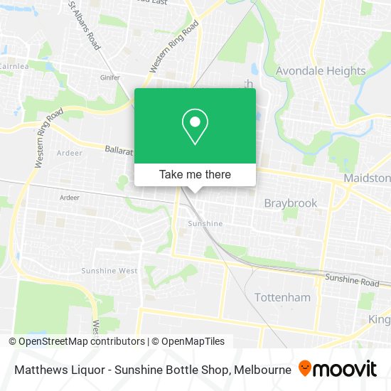 Matthews Liquor - Sunshine Bottle Shop map