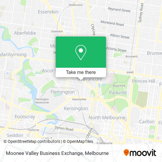 Mapa Moonee Valley Business Exchange