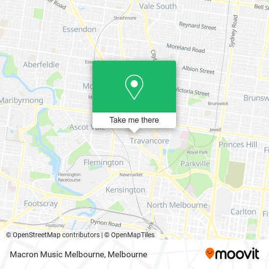 Mapa Macron Music Melbourne
