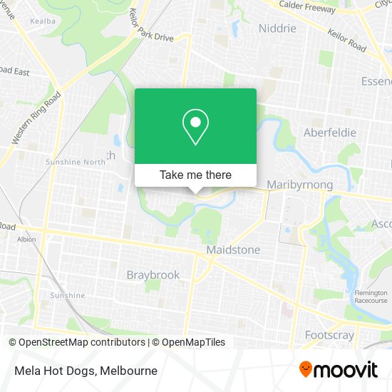 Mela Hot Dogs map